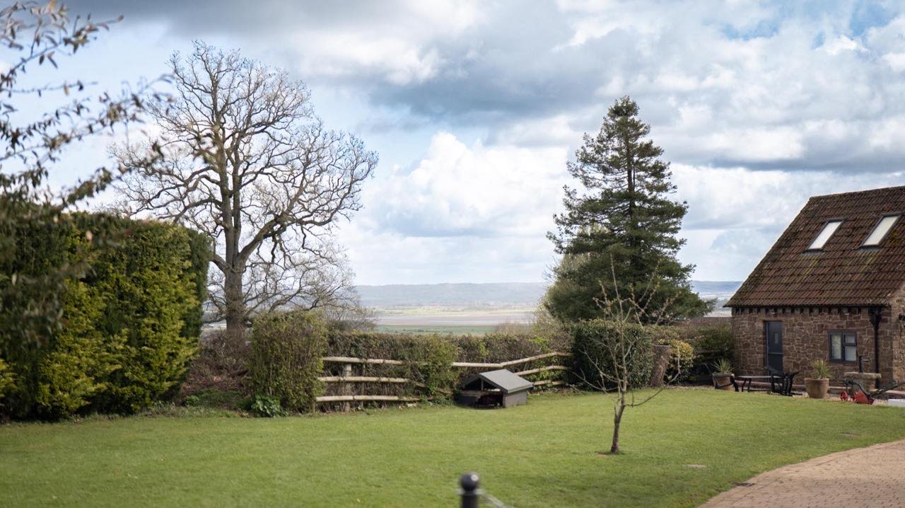 Countryside beyond the garden at Chapel Hill Stables